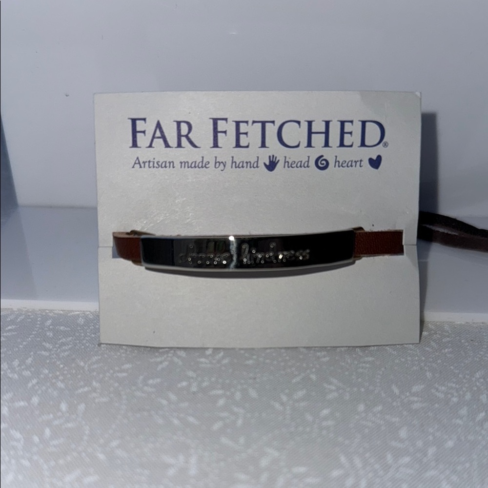 “Choose Kindness”‎ Brown Leather bracelet